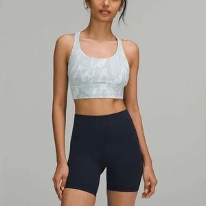 Lululemon Athletica Light Blue Patterned Sports Bra size 6
